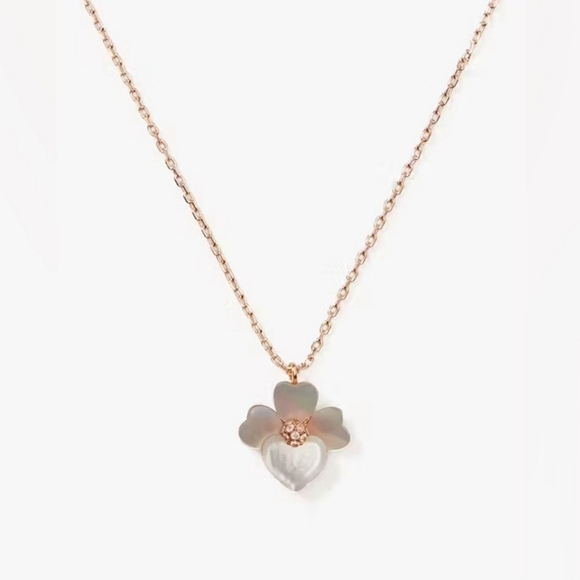 🔹️KATE SPADE🔹️ - Perfect Pansy Mini Pendant Necklace ✨️ - Picture 1 of 6